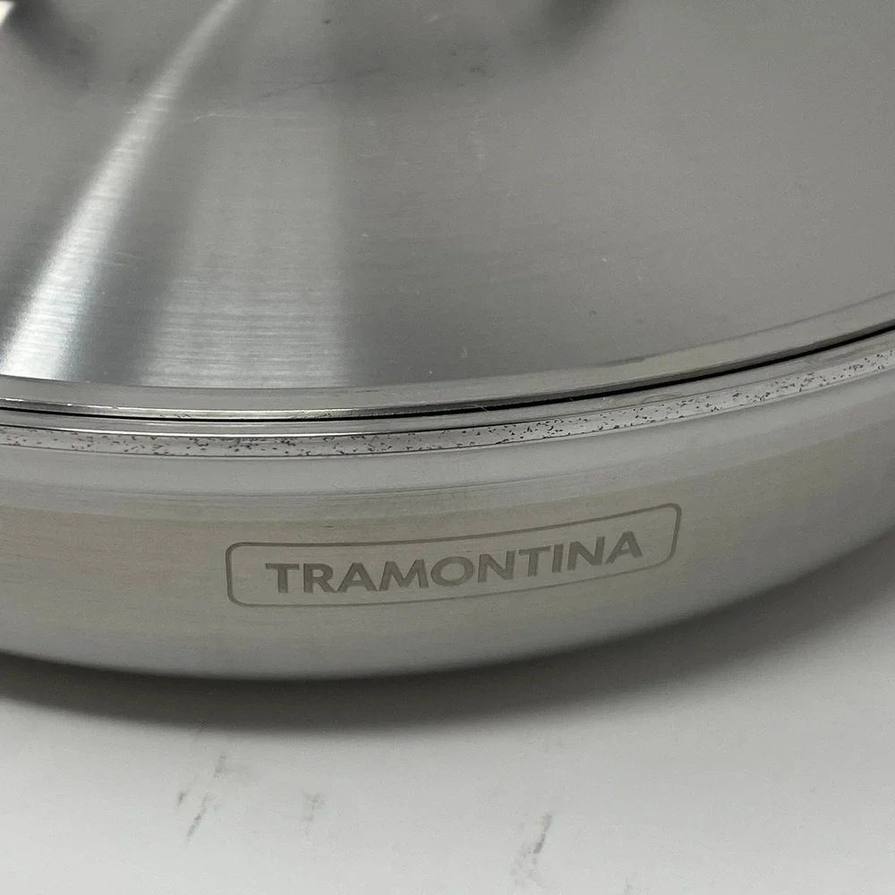 Tramontina 8 in Fry Pan Tri Ply Clad Premium Stainless Skillet Lid 66836/203